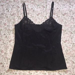 Vintage Black Lace Camisole